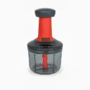 Matte Finish Hand Press Chopper with 3 Blades for Easy Vegetable & Fruit Chopping