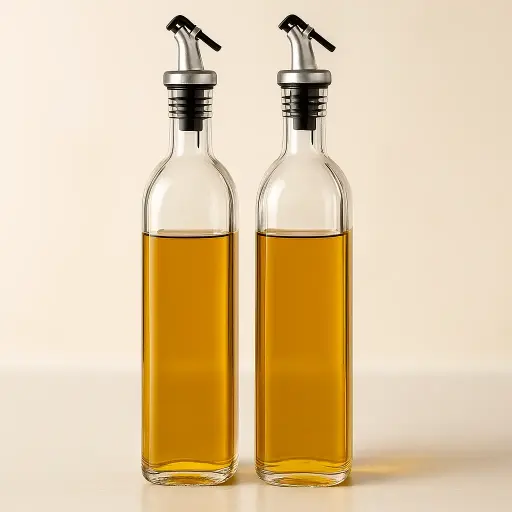 Deep Glass 500 ml Oil Dispenser (2 pcs Oil Bottle)