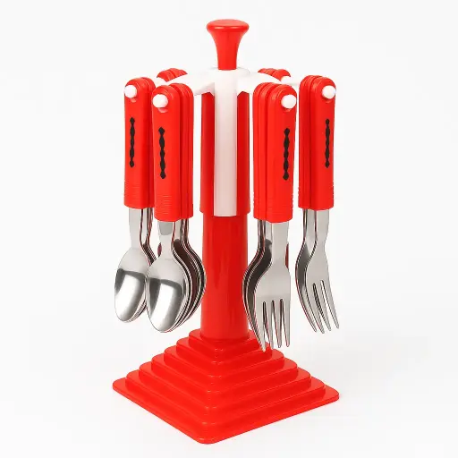 [12132_classic_cuttlery_set_24pc] Classic Cutlery Set Stainless Steel 24-Piece Set With Stand